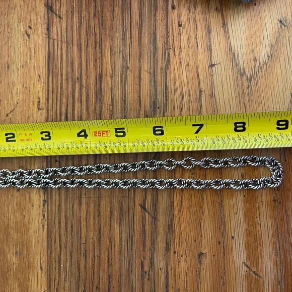 Silver Rope Chain Necklace